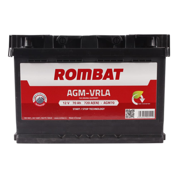 Автомобильный аккумулятор ROMBAT AGM 6CT 70Ah R+ AGM70