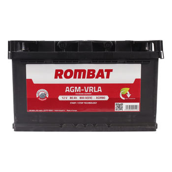 Автомобільний акумулятор ROMBAT AGM 6CT 80Ah R+ AGM80