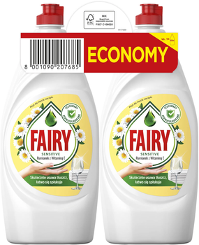 Płyn do mycia naczyń Fairy Rumianek i witamina E 6x900 ml (8001090207661)