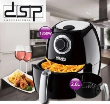 Аэрофритюрница Air Health Fryer Professional DSP 1350W с антипригарным покрытием AIR-1350-Black