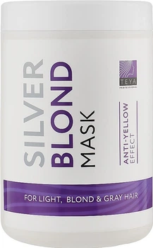 Маска Teya Silver Blond 1000 мл Анти-желтый эффект , для обесцвеченных, седых, осветленных волос