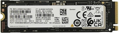 Накопичувач SSD 256 GB Samsung PM9A1 M.2 2280 PCIe 4.0 x4 V-NAND 3bit MLC (MZ-VL22560_OEM) M.2 2280