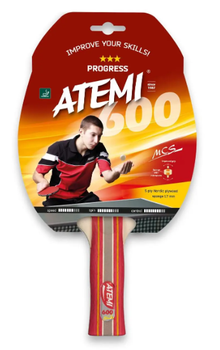 Ракетка для настольного тенниса ATEMI 600 DT1-10042, Размер (EU) - one size