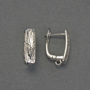 Швензы для серёжек из серебристого металла 18×6 мм — пара, ida48240