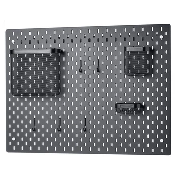 Комбінація перфорованих плит IKEA SKADIS чорний, 76x56 см, 195.465.19