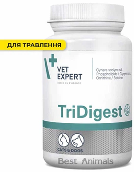 Харчова добавка для котів та собак Vet Expert TriDigest Ветексперт вітамініи для травлення 40 т (5902414200784)