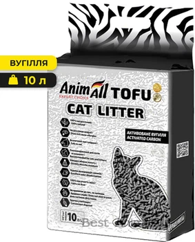 Соєвий наповнювач з активованим вугіллям Анімал AnimAll Tofu 10 л (4.7 кг) (4820224502090)