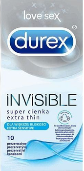 Prezerwatywy Durex Invisible super cienkie 10 szt (5900627071252)