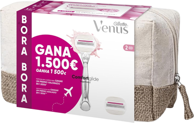 Maszynka do golenia damska Gillette Venus Comfortglide Sugarberry Bora Bora z 2 wymiennymi wkładami + Kosmetyczka (8700216454834)