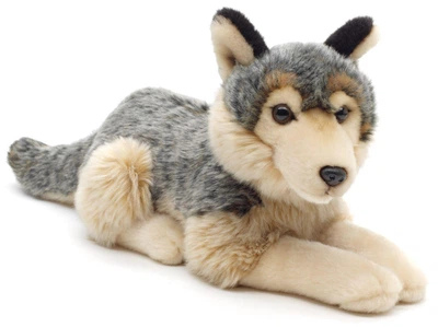 Игрушка мягконабивная Uni-Toys D92995 Волк Серый/Бежевый – игрушки