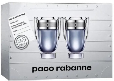 Zestaw męski Paco Rabanne Invictus Travel Duo Woda toaletowa 2 x 50 ml (3349668628698)