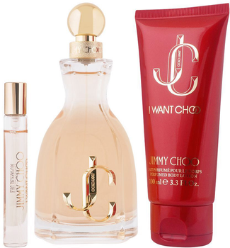 Zestaw damski Jimmy Choo I Want Choo Woda perfumowana 100 ml + Miniatura Woda perfumowana 7.5 ml + Balsam do ciała 100 ml (3386460148627)