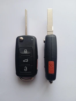 Корпус викидного ключа Volkswagen Passat Tiguan Golf Touareg Jetta New Beetle Galakeys 3 кн + 1кн (02-08)