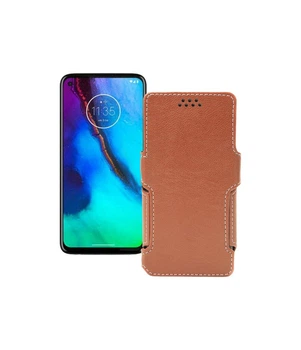 Чохол-книжка з екошкіри для телефону Motorola Moto G Stylus 2020 Коричневий