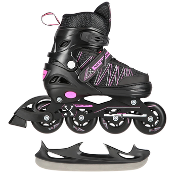 Роликовые коньки Nils Extreme 2 в 1 NH11912 A31-34 S Черно-Розовые (5907695543025)