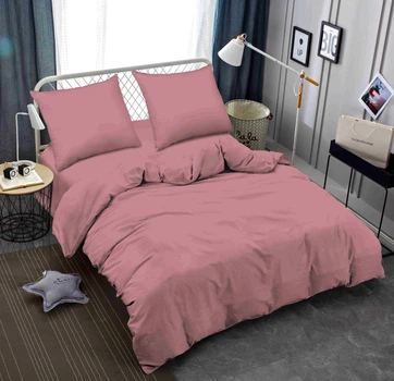 Комплект постельного белья Zastelli Полуторный 145х210 см 17-1718 Dusty Rose Жатка (2555000000843)