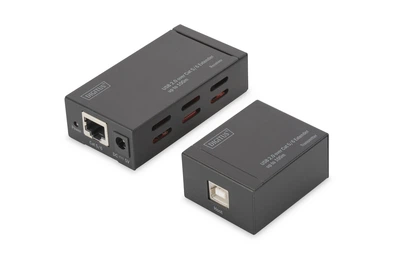 Подовжувач Digitus USB 2.0 100 м Чорний (DA-70142)