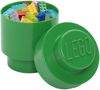 Круглий контейнер LEGO Room Copenhagen Storage Brick 1 Green (40301734)