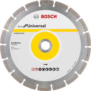Алмазный отрезной диск Bosch ECO Universal 230 x 22.23 мм Сегментный (2608615031)