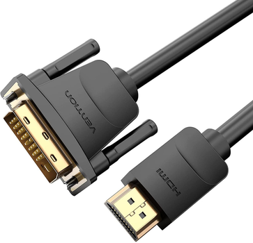 Перехідник Vention HDMI M – DVI M (21+1 // 24+5), 1.5м (ABFBG)