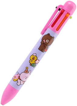 Набір ручок кулькових Yes Line Friends 0.7 мм автоматичних 6 кольорів 24 шт (412245)