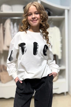 Свитшот MiniModa 140 см Белый (2125000865065)