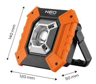 Ліхтарик-прожектор акумуляторний COB 750 LM/10W/LED/3xAA/Power Bankбез акб - 99-038 NEO TOOLS