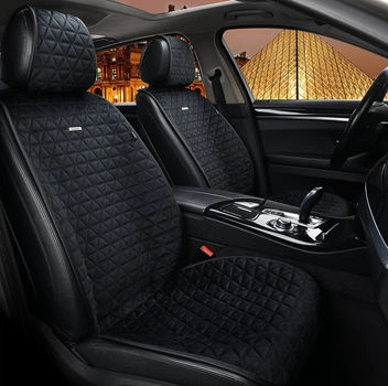 Накидки на сидіння авто Elegant Milano EL 700 313 з алькантари передні чорні