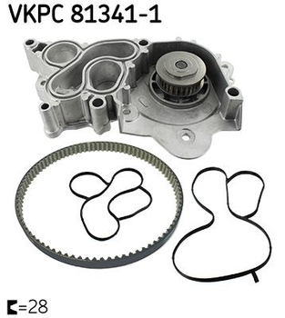 Помпа води VW Caddy IV 1.2/1.4TSI 15-, 62/92kw з корпусом, CYVC,CZCB - VKPC 81341-1 SKF