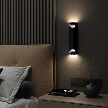 Светильник настенный MSK Electric Sieve бра под две лампы NL 23701-1 BK черный