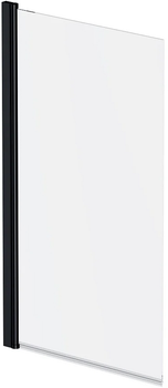 Шторка для ванны AM.PM Gem W90UBS-D080-140BT поворотная прозрачная/черная