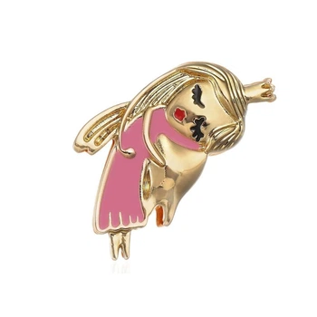 Брошка-значок жіноча BROCHE біжутерія Медицина Зубна Фея рожева BRGV113127