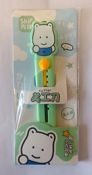 Ніж канцелярський міні Bear 2*10 см Зелений (8139)