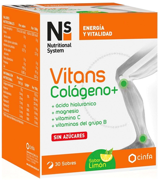 Witaminy i minerały Cinfa Ns Nutritional System Vitans Kolagen o smaku cytrynowym 30 saszetek (8470001776532)