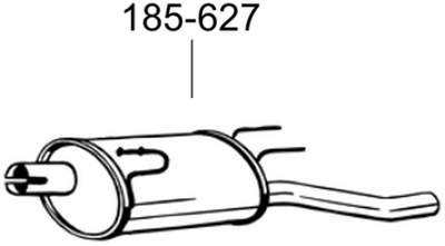 Глушник Bosal Opel Corsa C 01-12, Combo Tour C 01-11 (185-627)