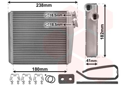 Радіатор пічки Land Rover Discovery/Freelander/Range Rover 2.0/2.2/3.2 06- - 59006163 VAN WEZEL