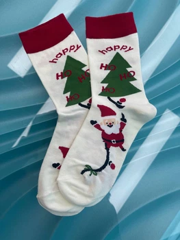 Шкарпетки жіночі Legs бавовняні CHRISTMAS SOCKS COTTON 36-41(р) milk (CW124)