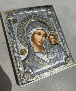 Серебряная икона Казанская Богородица (12 х 16 см) Valenti 81356 3L ORO