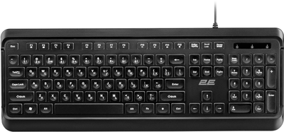 Клавиатура 2E KS120 White Backlight EN/UK Black (2E-KS120UB_UA)