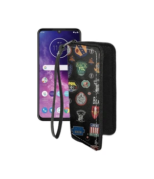 Чохол-гаманець з екошкіри для телефону Motorola One Zoom Бітлз