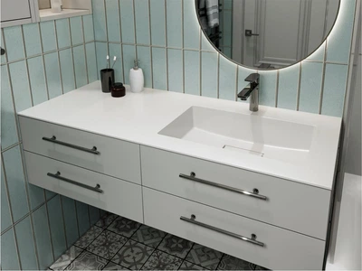 Умывальник на тумбу MIRAGGIO ERICA R 15,7х120х50 Глянец Белый 8813492