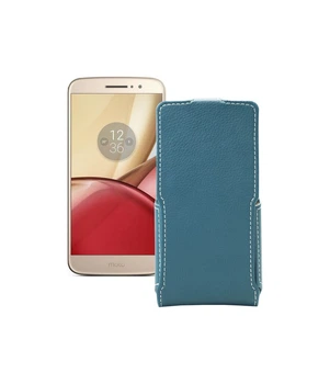 Чохол-флип з екошкіри для телефону Motorola Moto M (xt1663) Тм. Бірюзовий