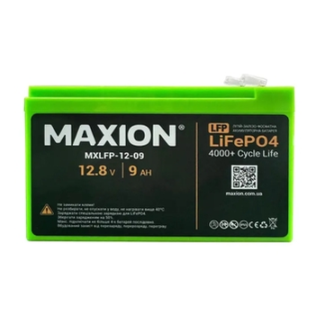 Літієвий акумулятор MAXION LiFePO4 MXLFP-12-09 12в; 9Ah(13295)