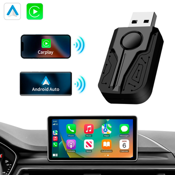 Адаптер Бездротовий Carplay для автомобілів для Apple CarPlay та Android Auto USB 5G WiFi Bluetooth Чорний (6358)
