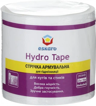 Стрічка гідроізоляційна Eskaro Hydro Tape для кутів та стиків 100 мм х 25 м