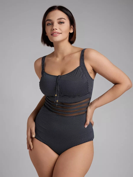 Купальник злитий Fuba 291082 чорний;білий 62 (8XL) повнота грудей 4D 5E 6F ;стегна 136-141 см