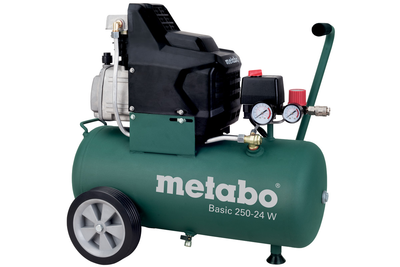 Компресор повітряний Metabo Basic 250-24 W, 1500Вт, 24л, 110л/хв, , 8бар (601533000)