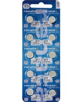 Батарейки Renana R377 (SR626SW) Silver Oxide-10 штук