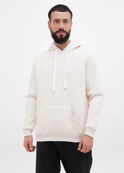 Худи Solo спортивное оверсайз на флисе One Size Молочный Mn1381