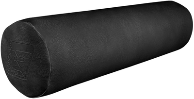 Валик для массажного стола EasyFit BlackSide 60 см анатомическая ортопедическая подушка для дивана, медицинской кушетки, осанки и сна беременных EF-2115-BK (подушка для кушетки, ролик для стречингу, розтяжки) Черный (56003130)